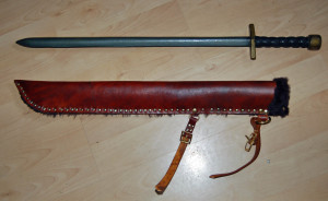 Veg-tan leather scabbard